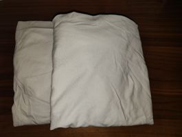 Nr. 1, Spannbettlaken Baby, 2x weiss, ca. 50 x 110cm