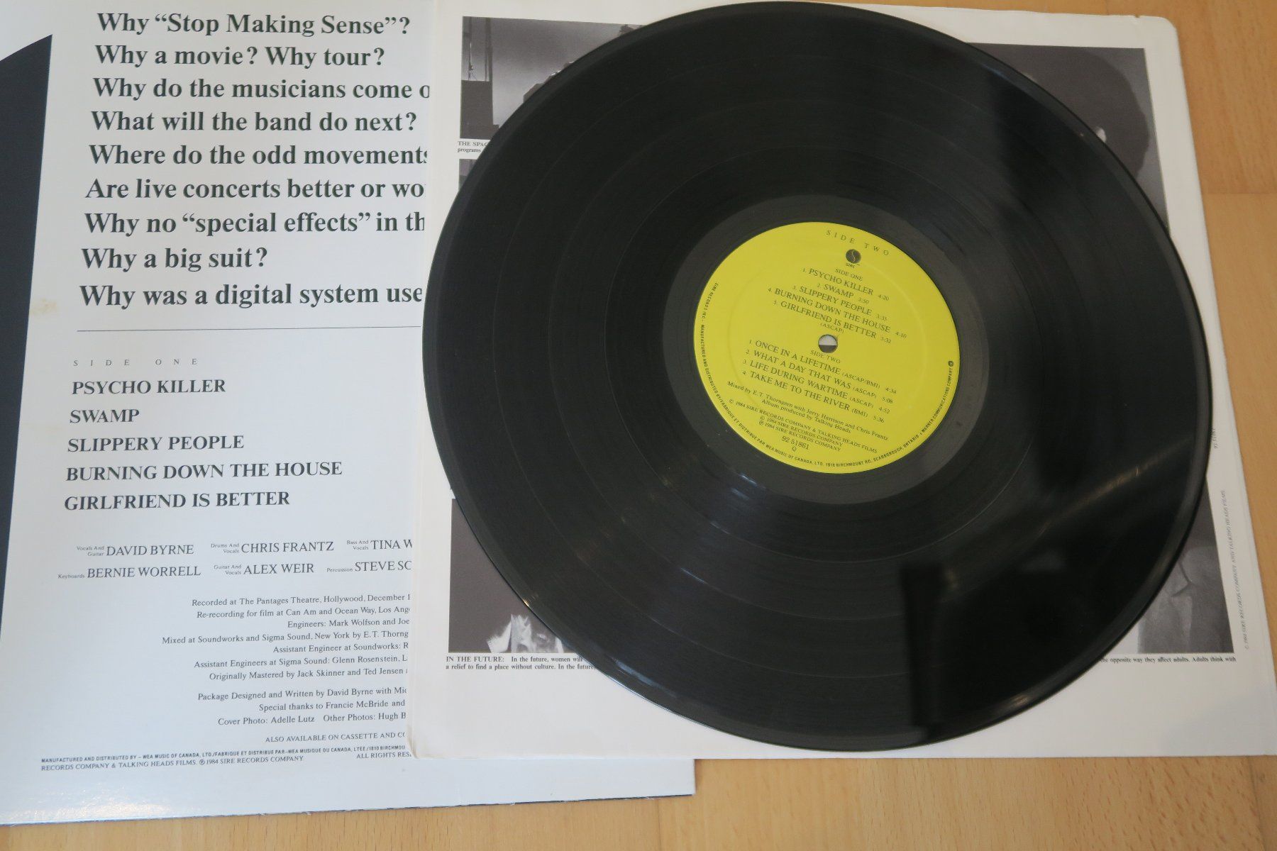 Dischi in vinile: Talking Heads – Stop Making Sense – Usato da Thun venduto da Karibu70 3