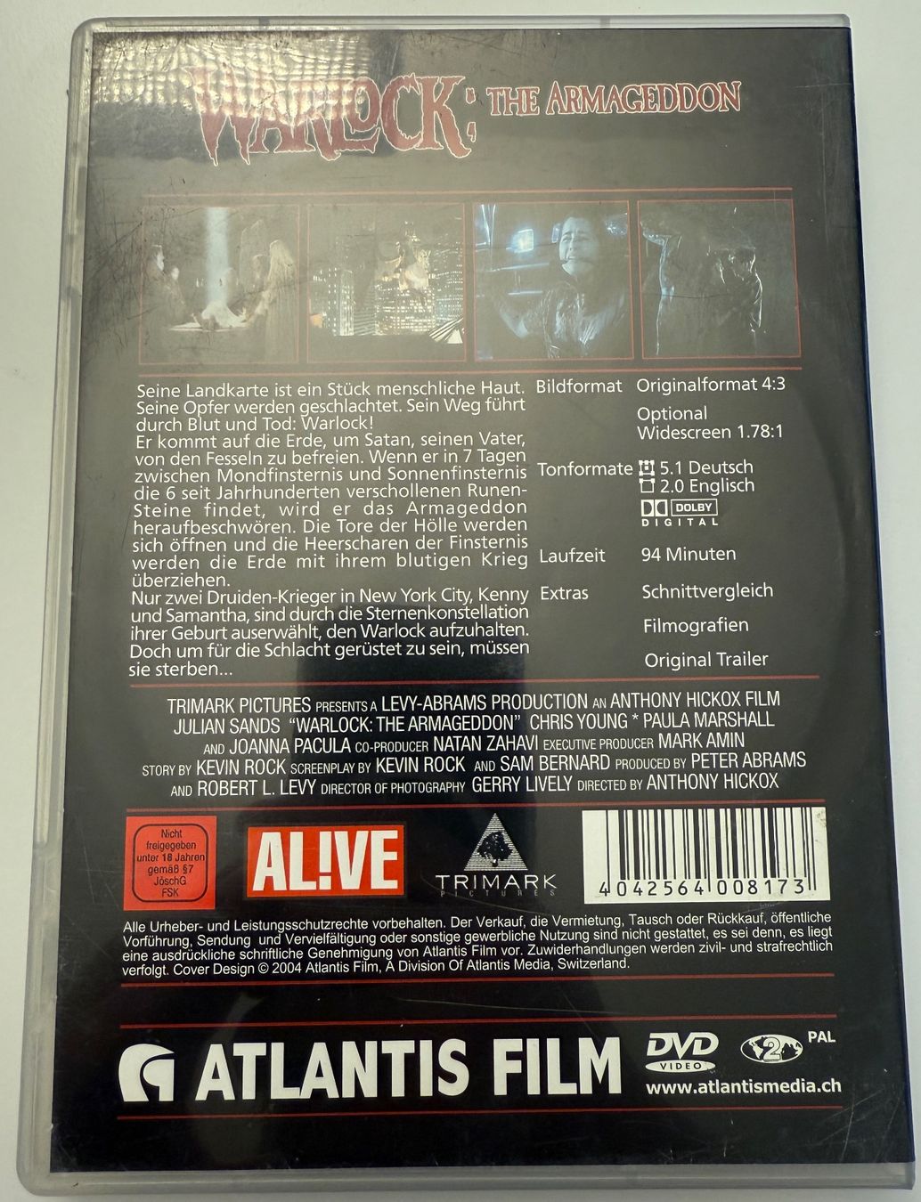 Tutti i DVDs: Warlock - Armageddon DVD – Usato da Zürich venduto da guybrushth82 1