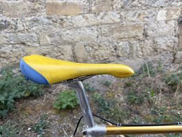 Velosattel Selle Italia Flite gelb blau gebraucht
