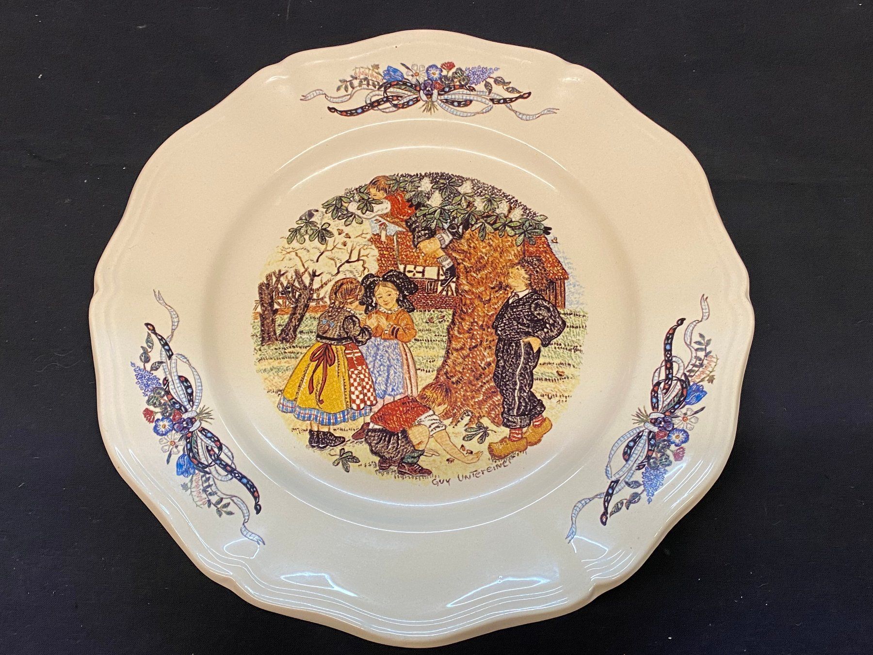 Piatti: 4 Wunderschöne Belle Alsace Collection Teller, Handgemalt – Usato da Schaffhausen venduto da VintageCity 1