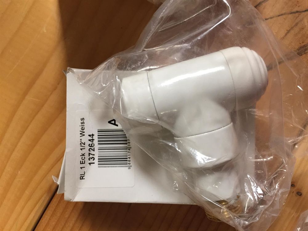 Thermostat-Set Eckform 1/2" weiss-408 5