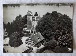 AK RISCH BUONAS ZG, altes Schloss, Flugaufnahme