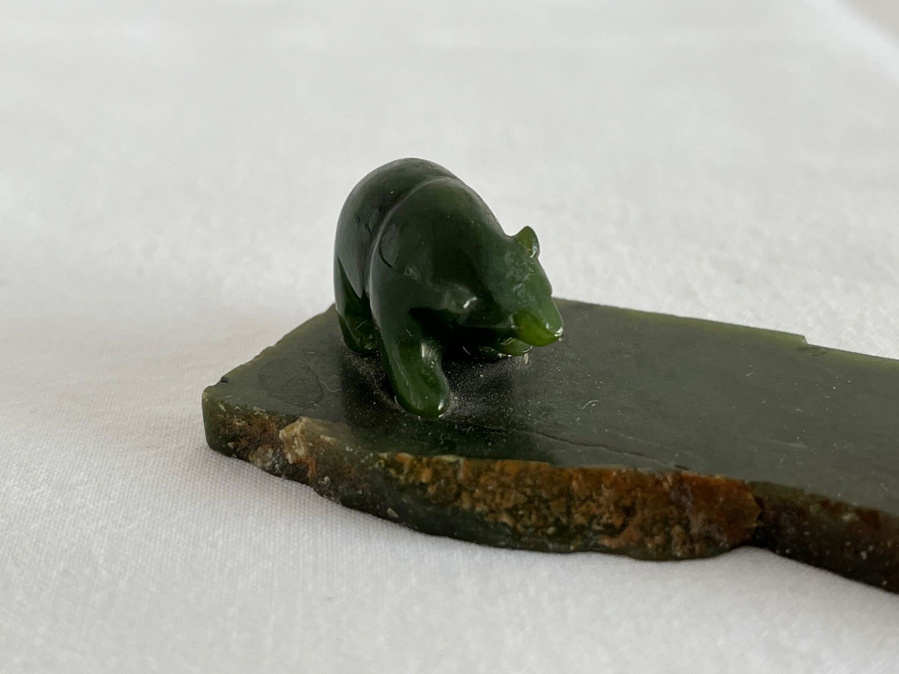 Statuette: Bär aus grünem Stein – Usato da Wetzikon ZH venduto da seli03 6