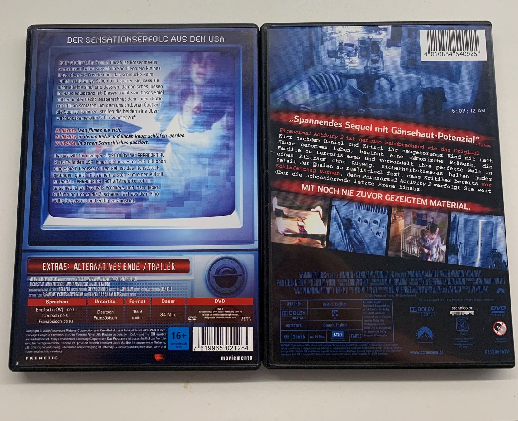 Tutti i DVDs: DVDs Paranormal Activity und Paranormal Activity 2 – Usato da Zug venduto da celinaweiss 1