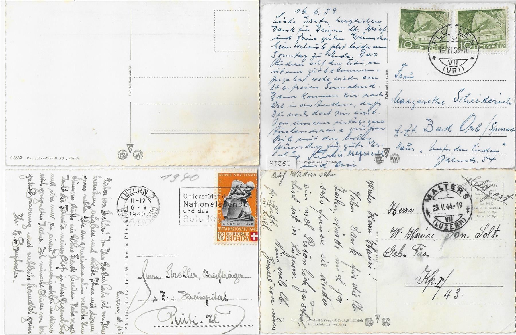 Cartes postales: 4 AK Flüelen – D'occasion à Ettingen par Kartenplanet 1