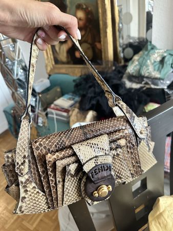 Fendi Baguette Vintage aus Schlangenleder