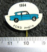 FORD ANGLIA 1964 BLAU UR-ALT ANSTECKNADEL VINTAGE OLDTIMER