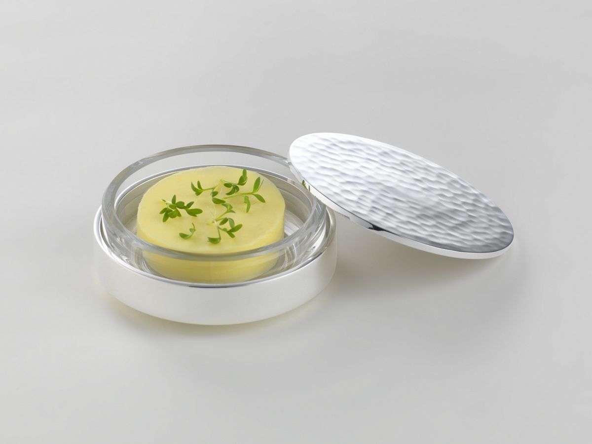 Sonstiges Geschirr: Martelé Butterdose (90g versilbert) Robbe & Berking – Neu und originalverpackt aus Rotkreuz von luxury-onlineshop 1