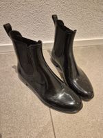 Gummistiefel Chelsea Boots schwarz Grösse 38