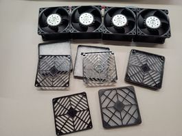 4x EBM Papst Lüfter 3214, JH4, 24V & Staubfilter, neuwertig