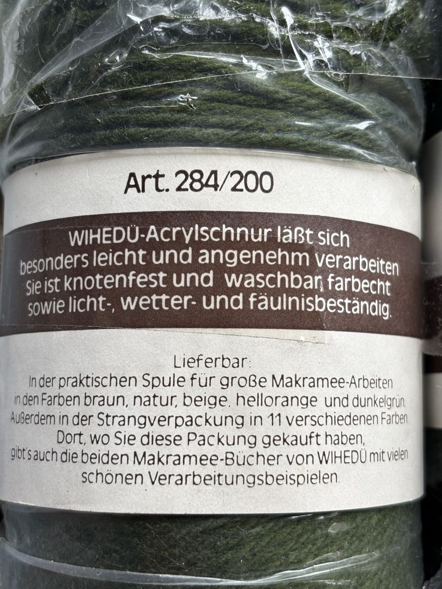Cordicelle & Fili: Acrylschnur neu – Nuovo (secondo la descrizione) da Kesswil venduto da Branca-01 4