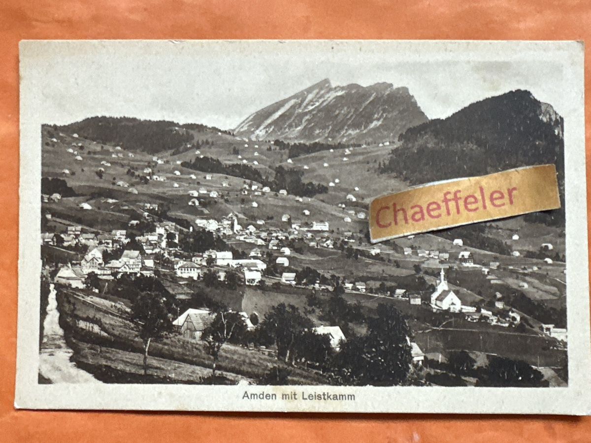 Ansichtskarten: Originale Ansichtskarte Amden mit Leistkamm, ca. 1950! – Gebraucht aus Zürich von Chaeffeler