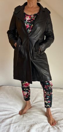 Mauritius Ledermantel Damen – 100% Leder – schwarz – 38/40