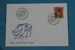 PTT, FDC, Pro Juventute, Kinder, 24.11.1989