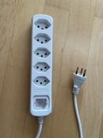 Mehrfachsteckdose weiss 5-fach mit Schalter, 150cm Kabel