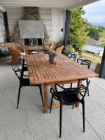 Table en teck extensible