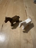 2 LEGO Pferde braun & weiss – Tiere / Zubehör 