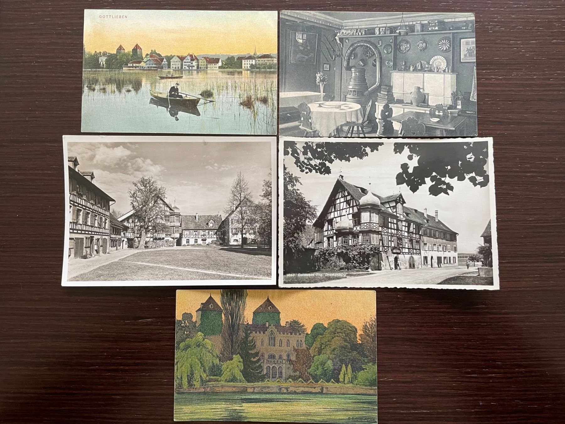 Cartoline postali: GOTTLIEBEN 5 Ansichtskarten – Usato da Wald ZH venduto da TLILEF