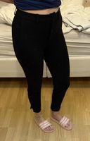Elegante, schwarze Stoffhose/Anzughose - Grösse: S
