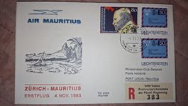 Swissair Zürich Mauritius 04.11.1983