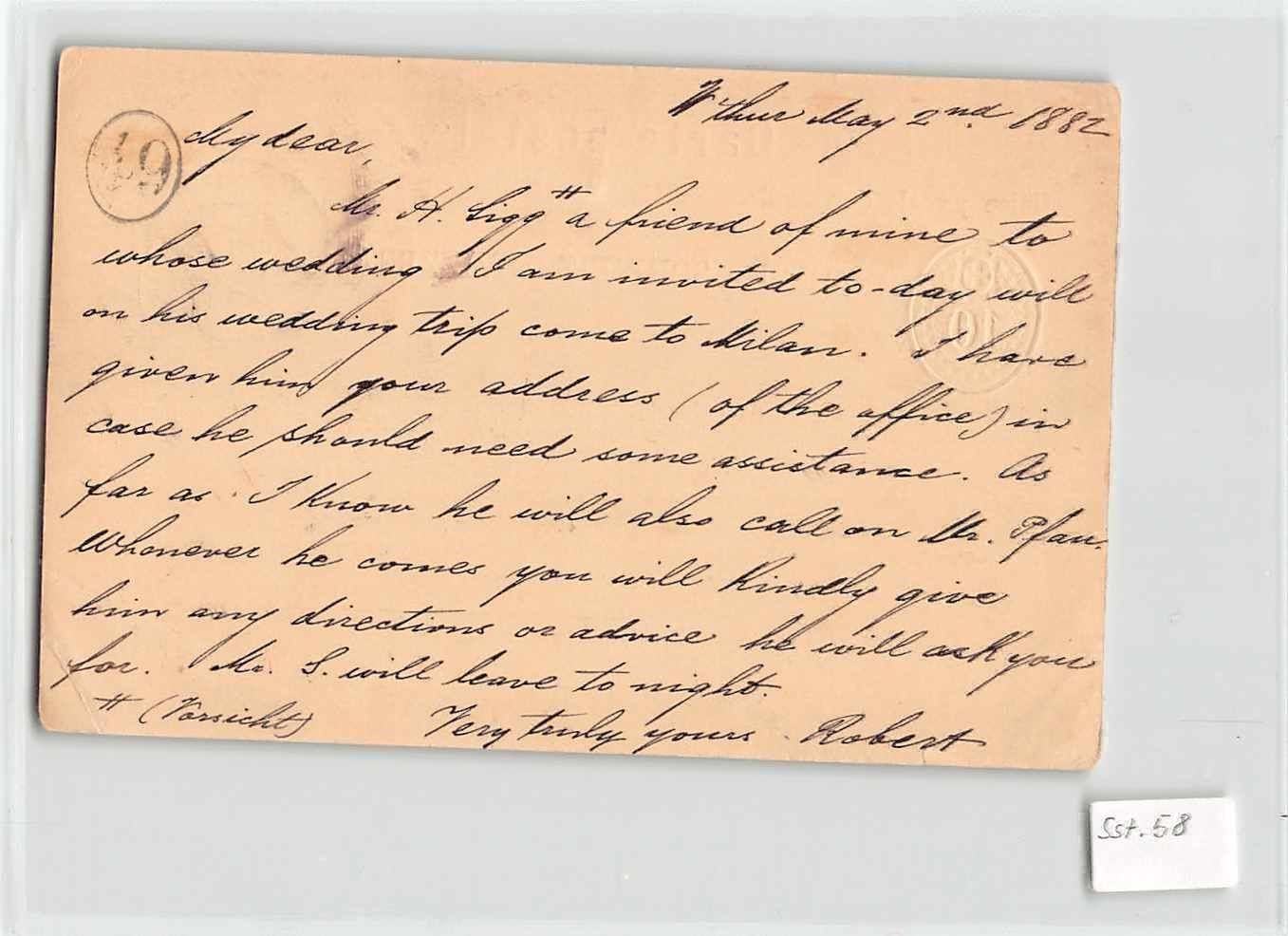Timbri: Ganzsache WINTERTHUR 1882 nach MILANO – Usato da Winterthur venduto da SchatzchischtliWinti 1