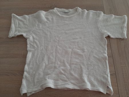 Kurzarm Pullover von ZARA Gr. S weiss