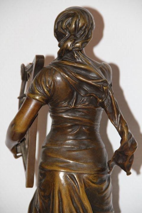 Sculture & Statue: Antique sculpture en bronze signe . – Usato da Praz (Vully) venduto da pikuluka1 5