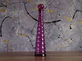 Vintage Glasflasche – Lila – Glasstopfen Genie-Bottle Stil