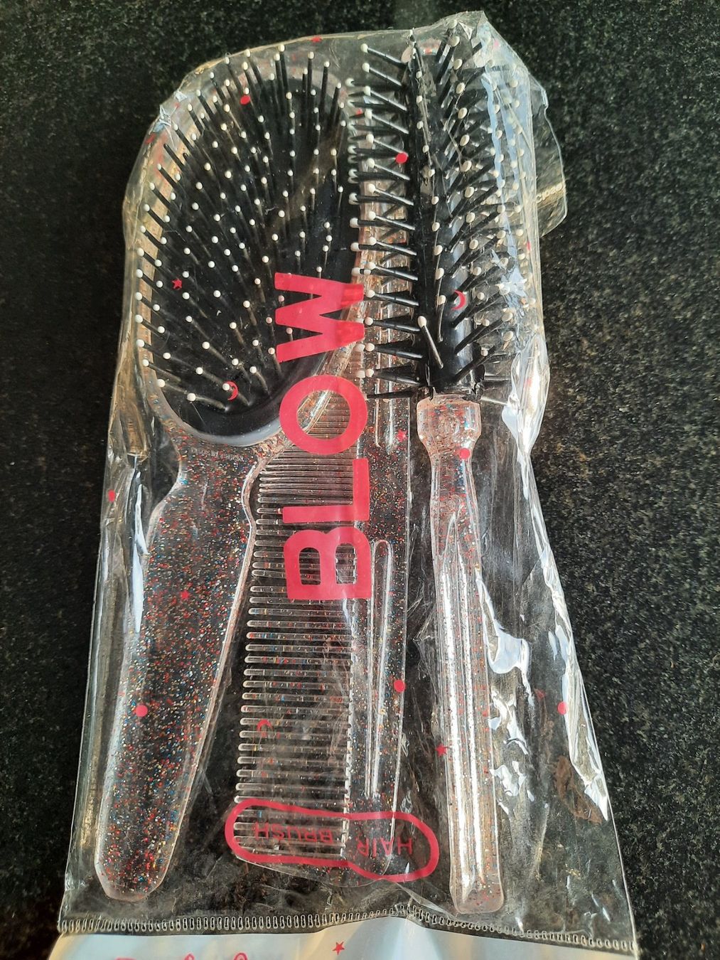 Sonstige Haarpflege: Haarbürstenset im Glitzerdesign 3-teilig – Neu und originalverpackt aus Dörflingen von Palmetto