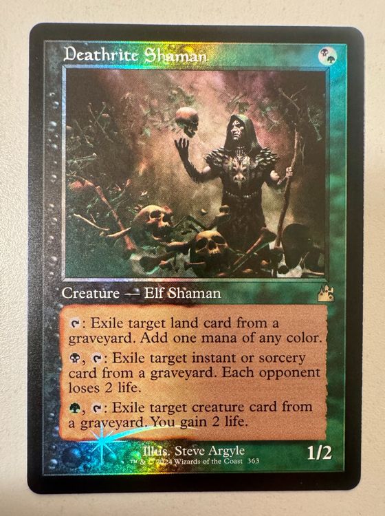 Foil Retro Frame Deathrite Shaman Ravnica Remastered NM (Neu (gemäss ...