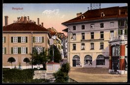 AK Burgdorf, Ortspartie mit Gasthof Stadthaus und Grünanlage