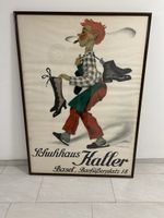 Plakat Schuhhaus Haller Basel Barfüsserplatz 18 gerahmt