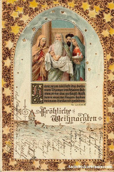 Cartoline postali: Fröhliche Weihnachten - Jesuskind + 1902 – Usato da Emmenbrücke venduto da teestube