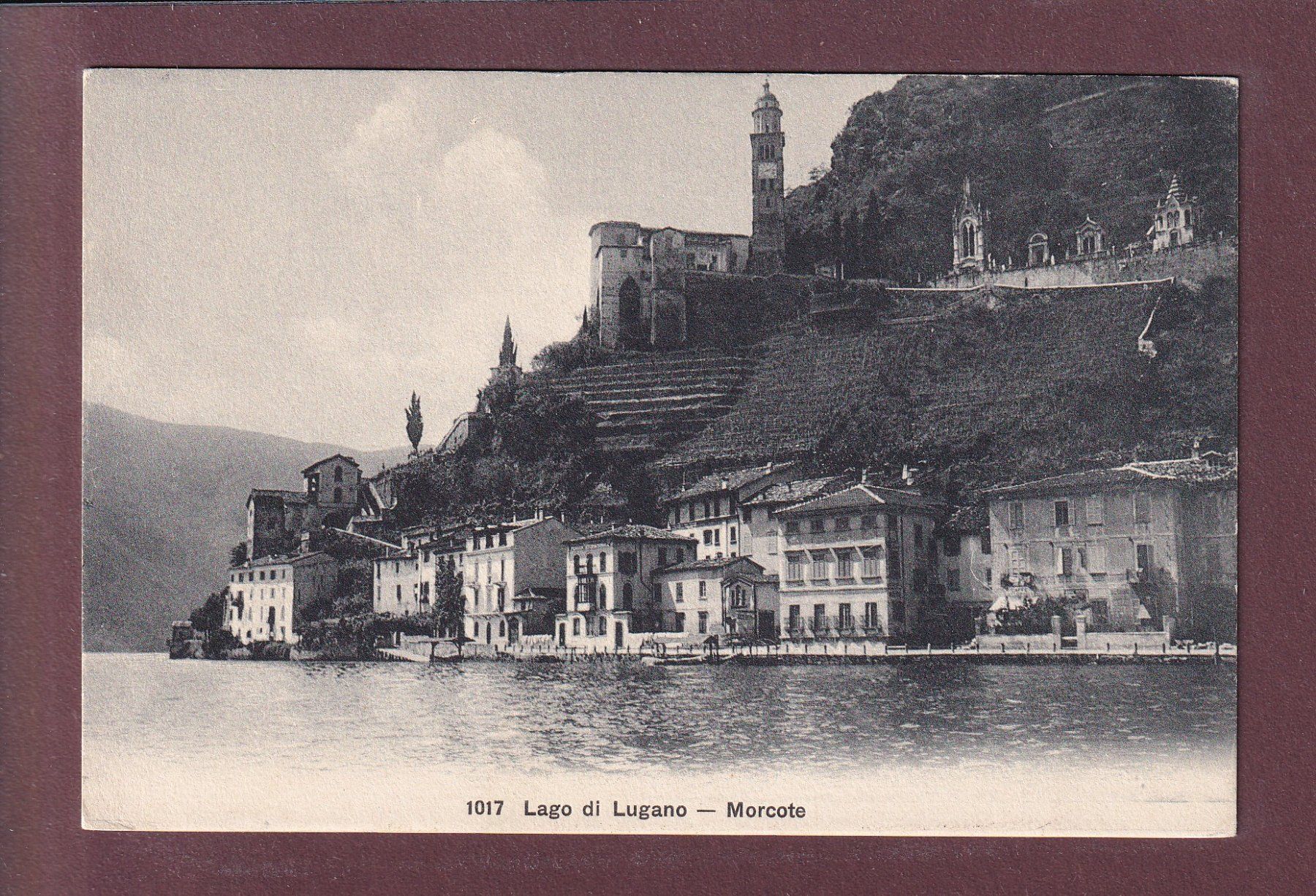 Ansichtskarten: Lago di Lugano - MORCOTE – Gebraucht aus Pully von nicecards
