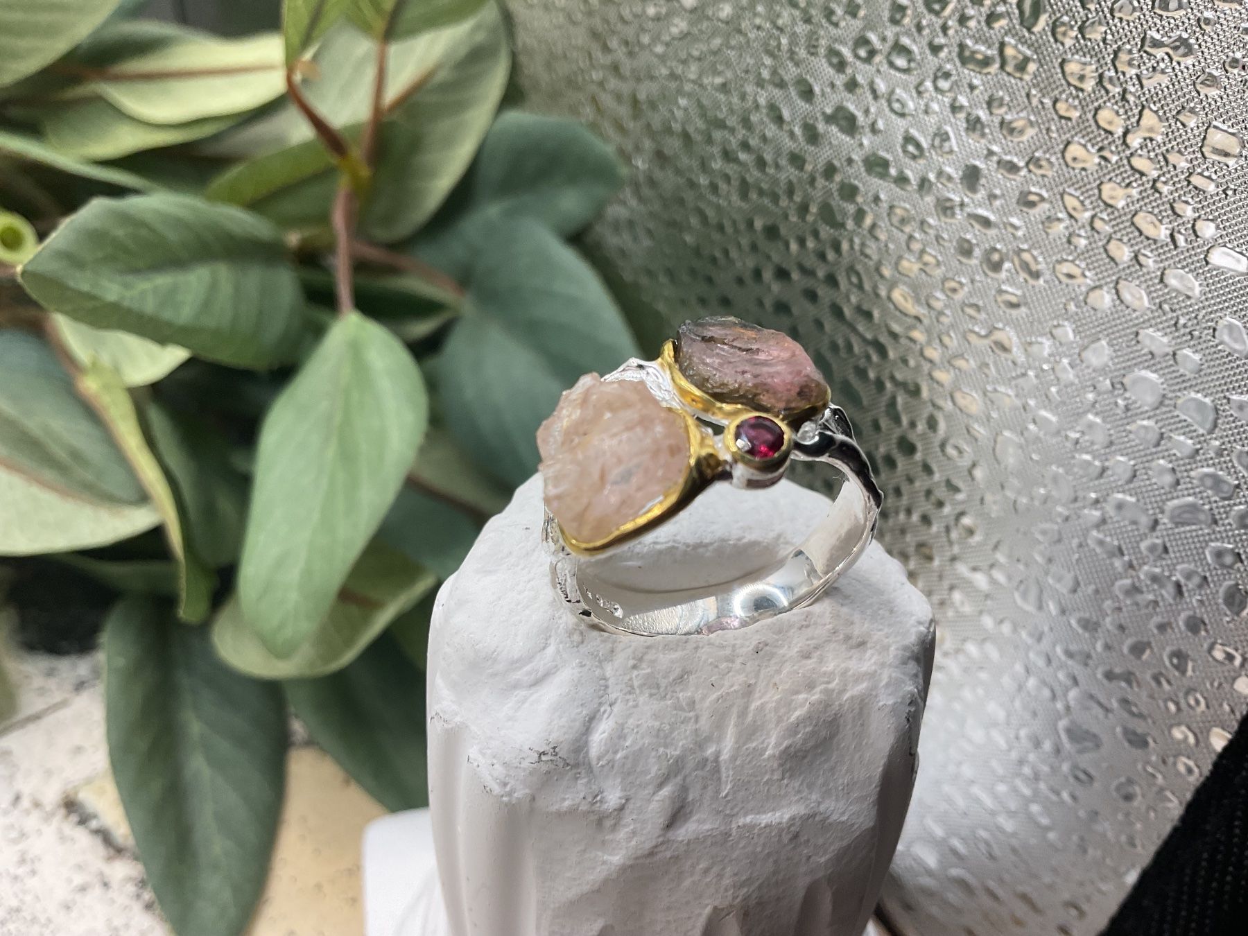 Ringe: Silberring mit rohen Turmalinen, Gr.56 oder 8 – Neu (gemäss Beschreibung) aus Luzern von S.Kern01 2