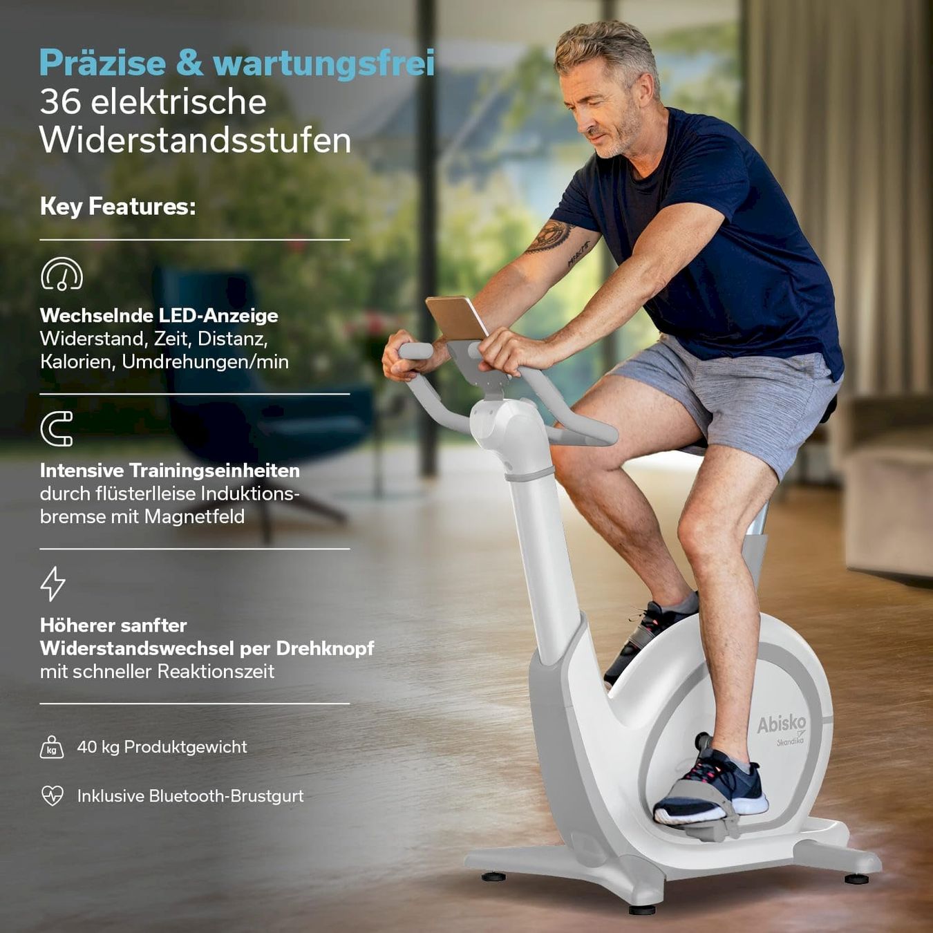 Hometrainer: Skandika Ergometer Abisko Weiß – Nuovo e nell'imballaggio originale da Bottighofen venduto da zaap 4