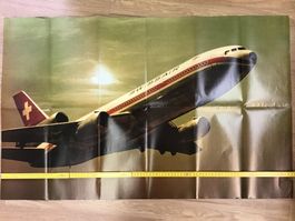 Original SWISSAIR DC-10-30 Poster, Rarität, Top Zustand!