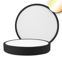 LED Deckenleuchte, Rund, Schwarz 30 cm Ø