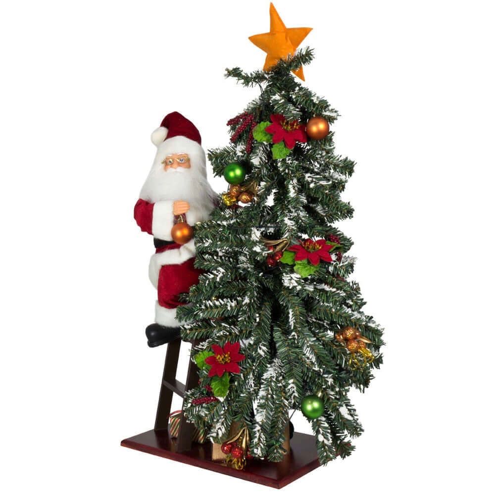 Alle Dekorationen: Santa Nikolaus mit Baum 80cm mit LED Lichtern – Neu und originalverpackt aus Basel von Seifehuesli 1