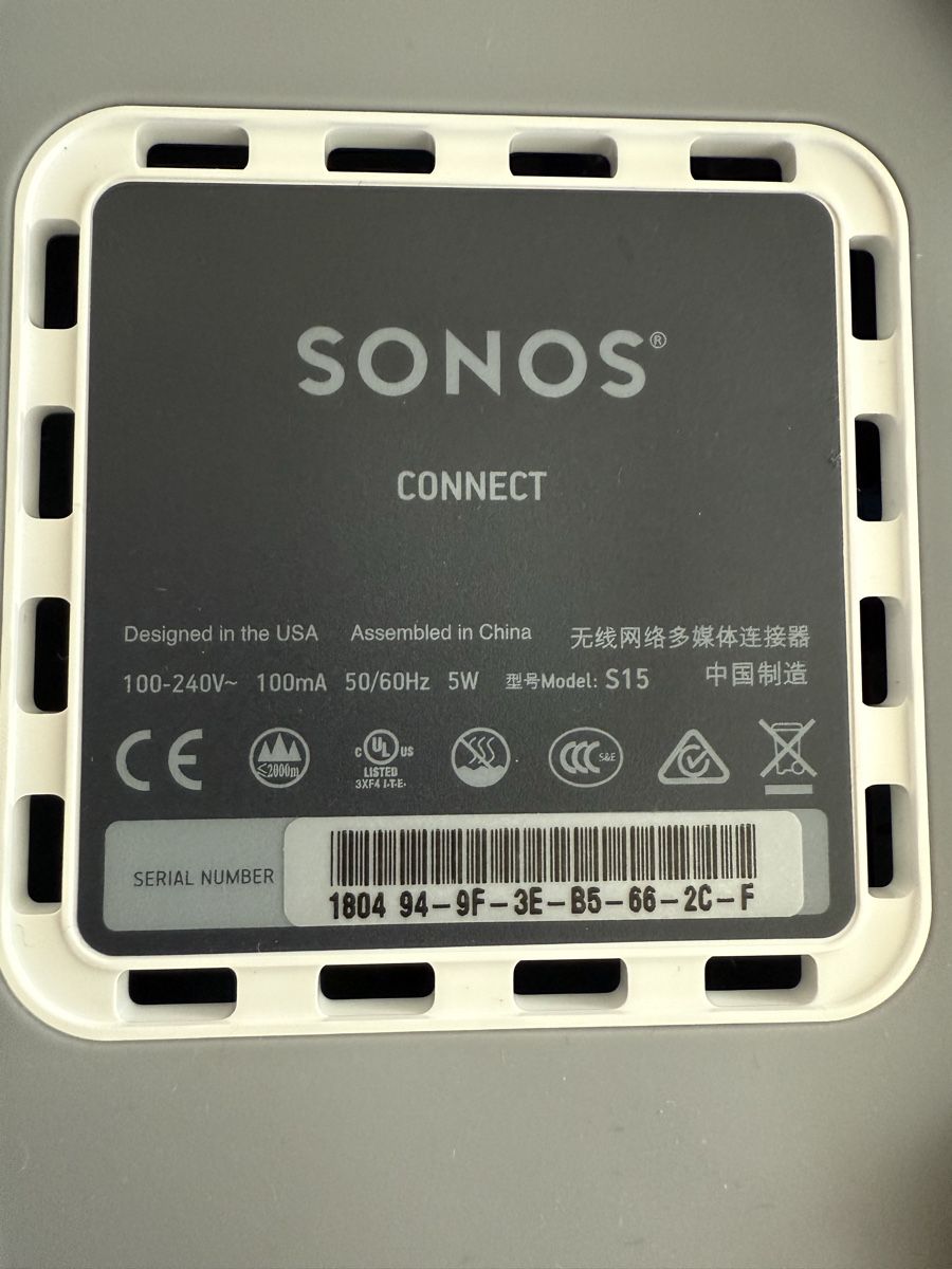 Sonos Multimediaplayer & Streamer: Sonos Connect Gen 2 (S2 kompatibel) – Gebraucht aus Aesch ZH von lawas 2