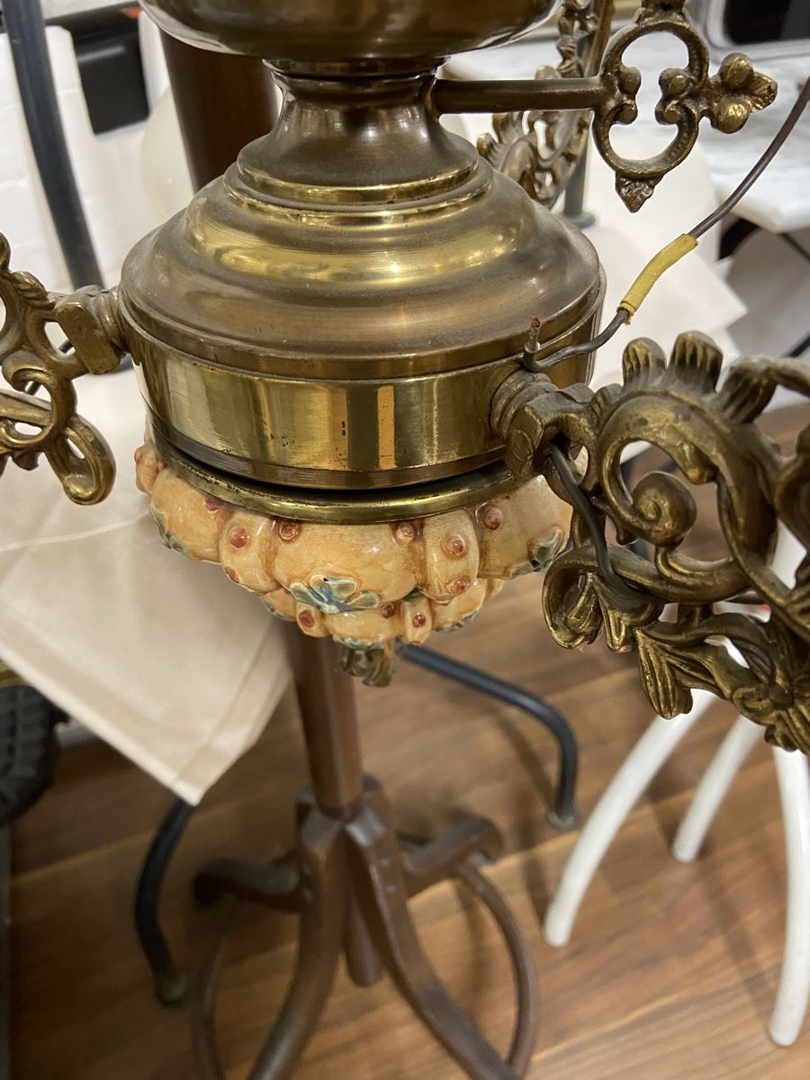 Lampade: Alte Hängelampe Jugendstil Messing – Usato da Dietikon venduto da brocki-eyra 4