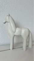 Holzpferd weiss Figur Dekoration Deko Objekt