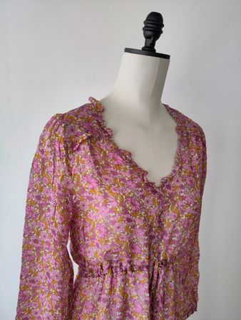 Maxikleid mit Blumenmuster Gr. 38, neuwertig