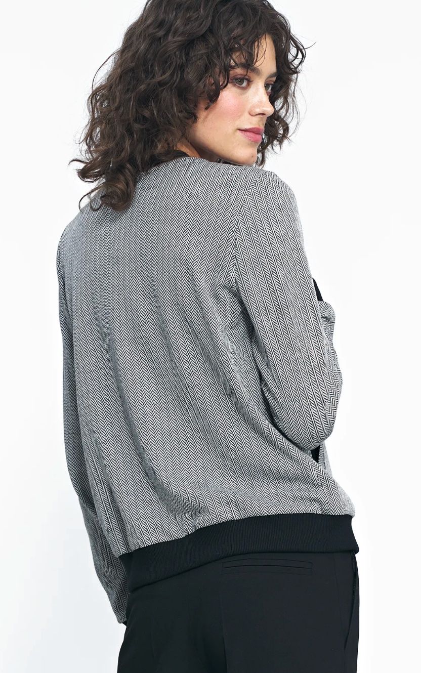 Giacche: Coole Strickjacke im Bomberstil, grau, neu, Grösse 36 – Nuovo e nell'imballaggio originale da Romanshorn venduto da Amorubi 2