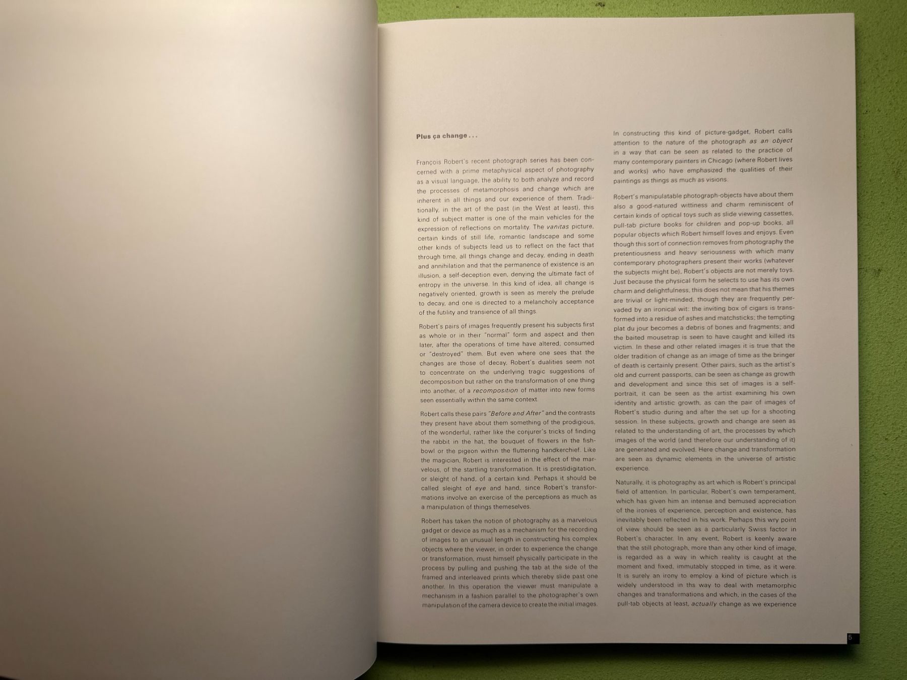 Libri: François Robert: Before & After. – Usato da Zürich venduto da allp 3