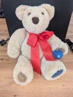 Teddybär mit roter Schleife handgemacht, Neu 45cm