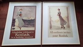 2 grosse Bilder - Werbeplakat Kodak