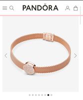 Pandora Armband Rosegold mit Steinchen-Clip