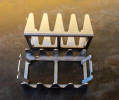 Edelstahl-Rippchenhalter und Bratenkorb für den Grill